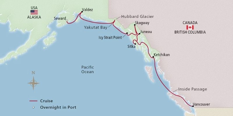 Viking_Alaska_Alaska & The Inside Passage_Map