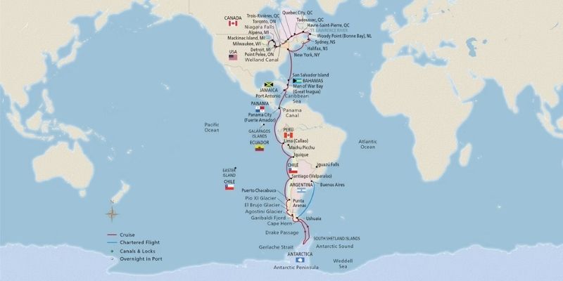 Viking_Longitudinal World Cruise VII_Map